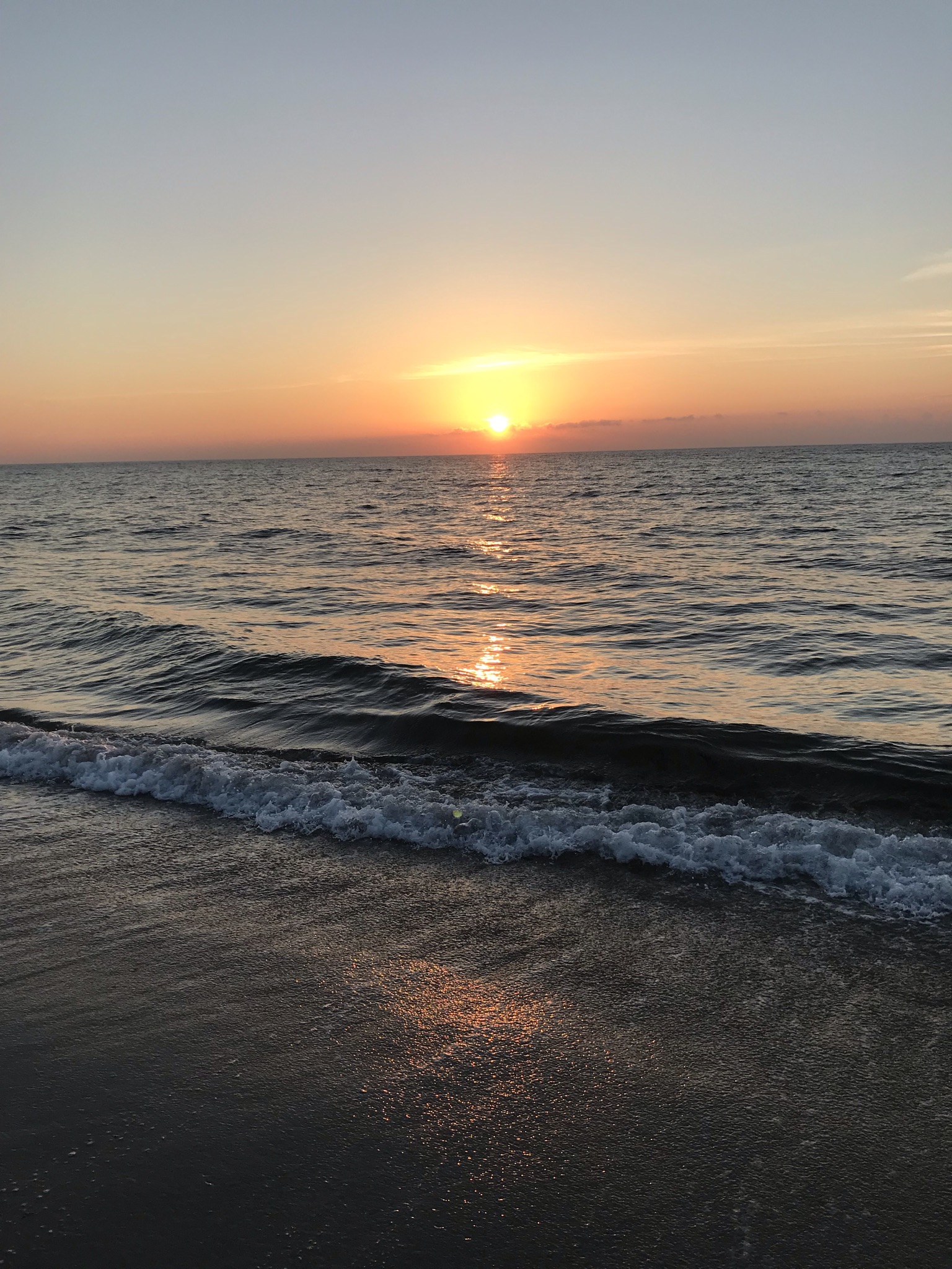 Breathtaking sunrise over the ocean at Delray Beach, Florida